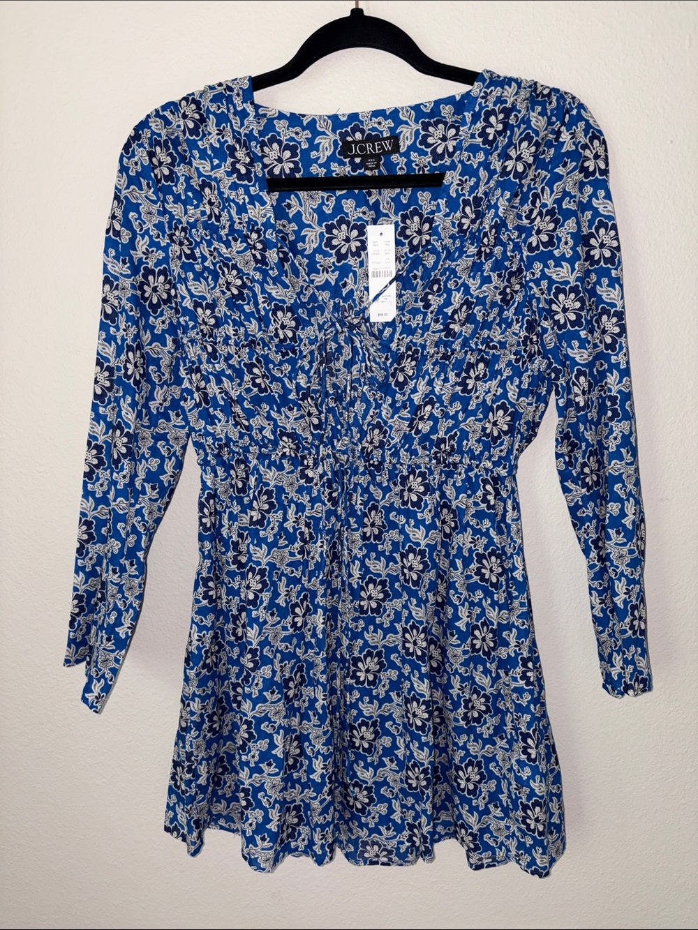 J. Crew Floral Smocked Waist Swim Cover XXS